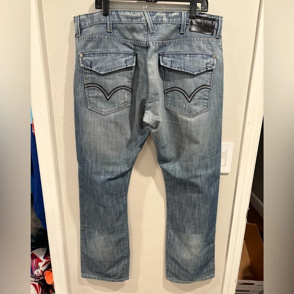 vintage Y2K silver tab levi’s boot cut size 38 x 32 actual distressed faded